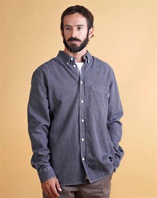 Elsk - Chambray Men's Skjorte - Washed Grey